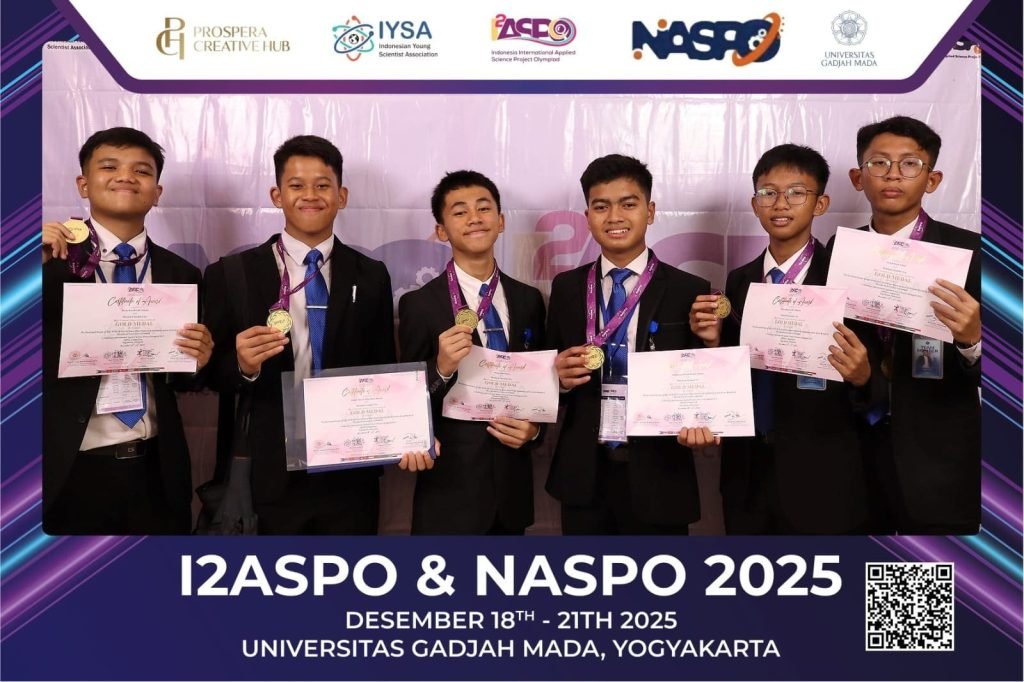 Lagi, Tazakka Raih Medali Emas di Olimpiade Sains Internasional dalam Indonesia International Applied Science Project Olympiad (I2ASPO) 2025 di UGM Yogya